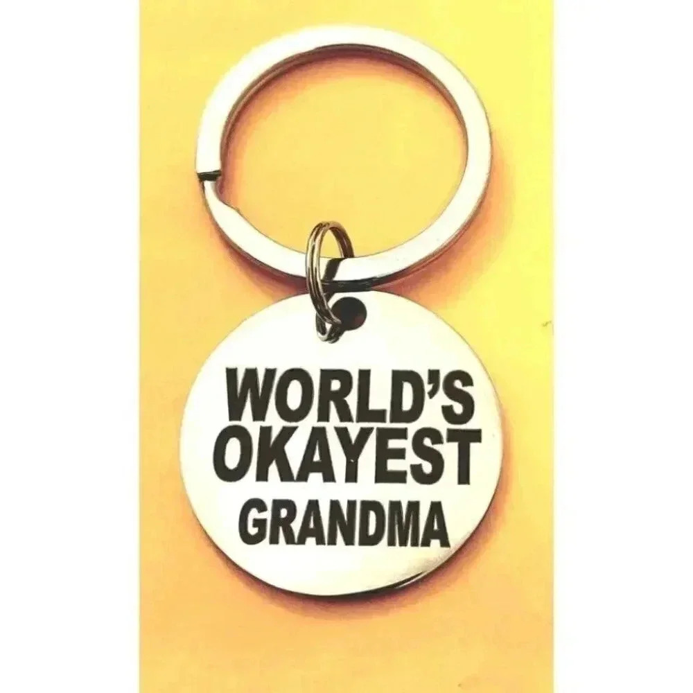 World's Okayest GRANDMA Keychain
